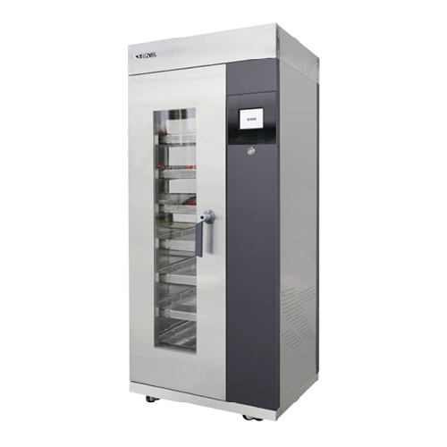 Hot air plate type storage cabinet for endoscopes