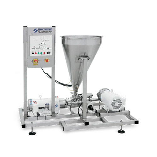 Powder/liquid mixing system for homogeneous dispersions