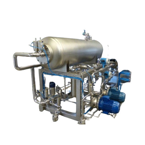 Degassing and mixing unit for beverage production