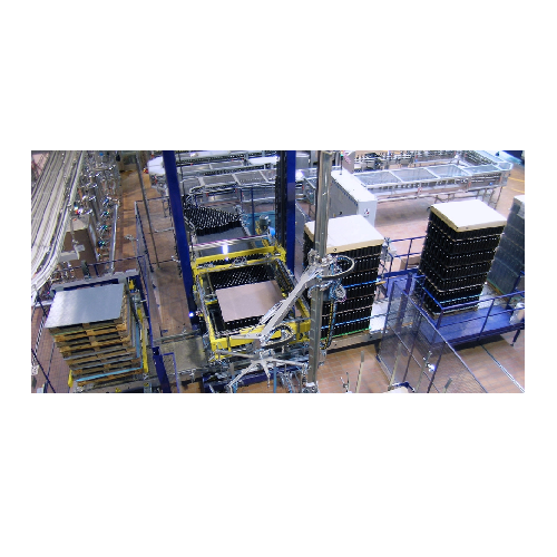 Pallet depalletizers for industrial packaging
