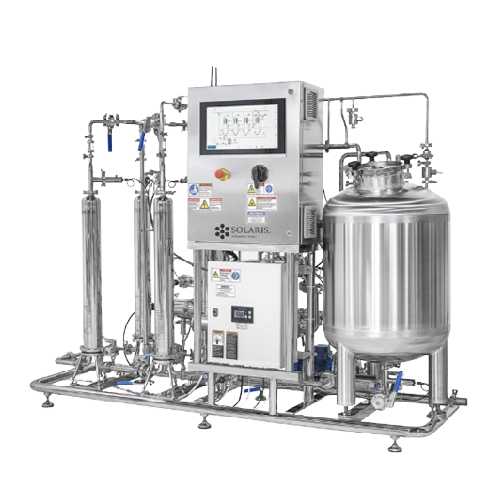 Full flow filtration system for bioprocess applications