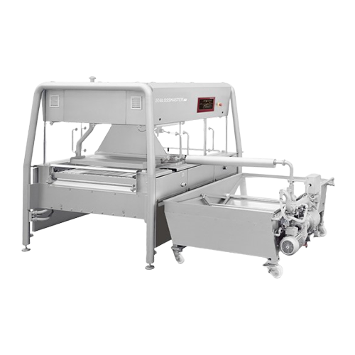 Retractable mass carriage enrober for chocolate coating