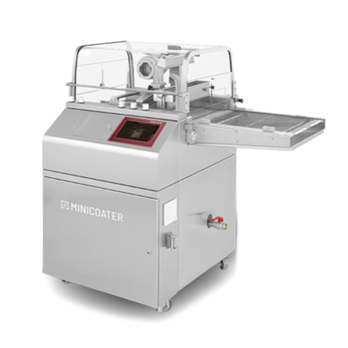 Compact chocolate enrobing system