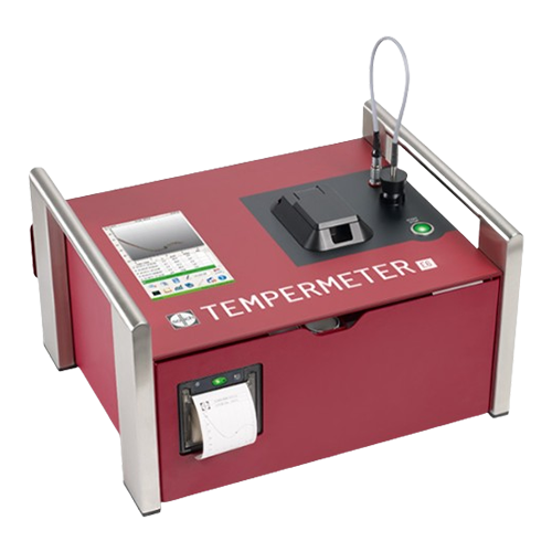 Portable chocolate tempering degree checker