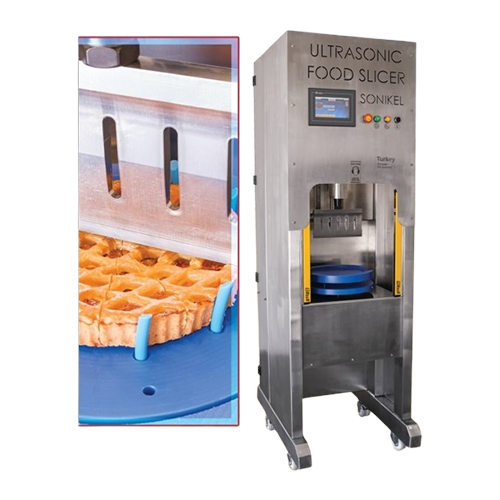 Ultrasonic cake slicing system