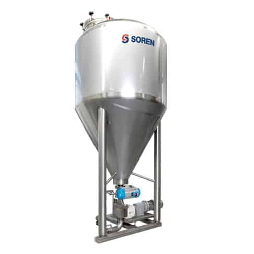 Buffer tanks for high viscosity fluids