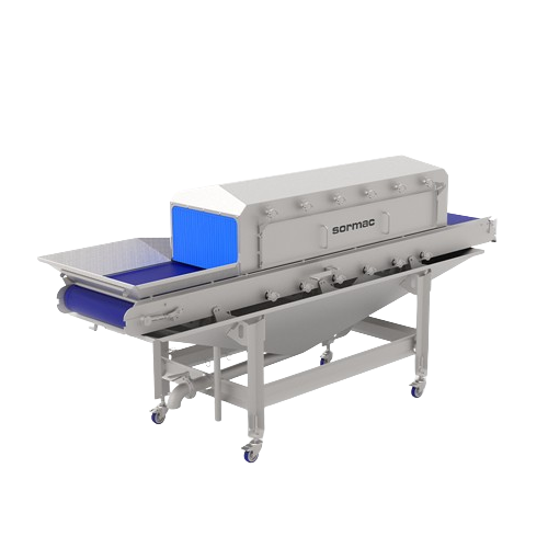 Vegetable and fruit belt washer