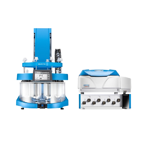 Integrated Uv-vis spectrophotometer for dissolution testing