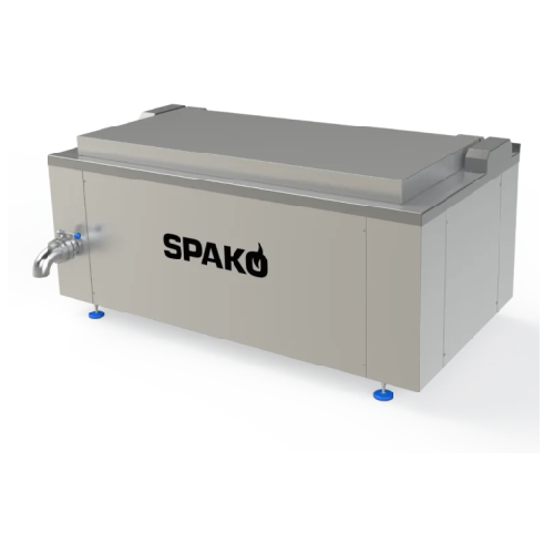 Industrial cooking kettle for meat processing