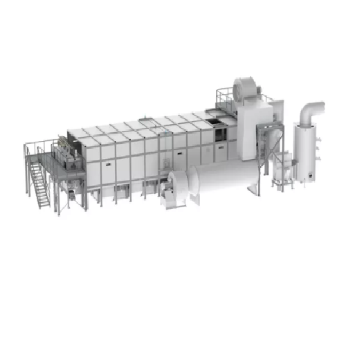 Slat conveyor dryer for industrial drying processes