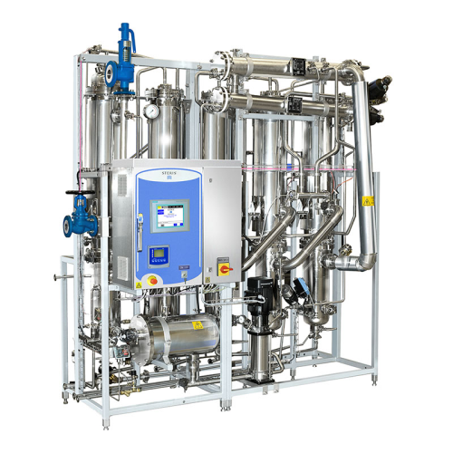 Multiple-effect water still for pharmaceutical applications