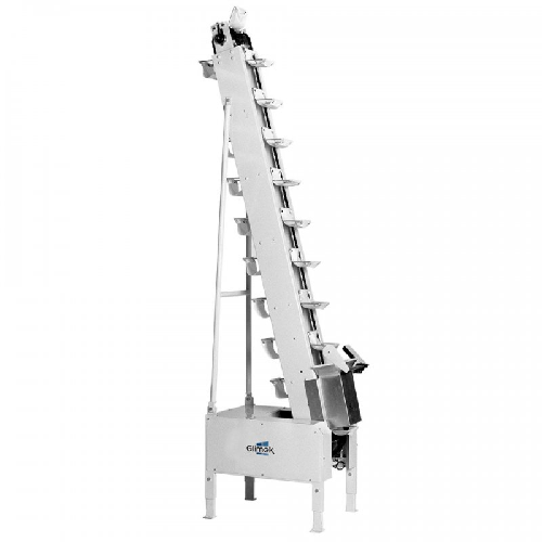 High-capacity dough cup elevator for industrial bakeries