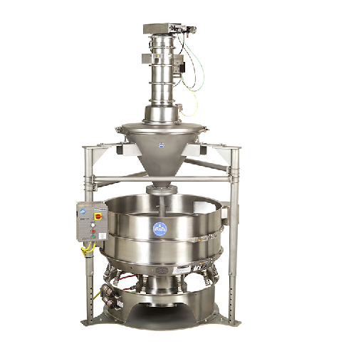 Accu-feed system for dry material separation