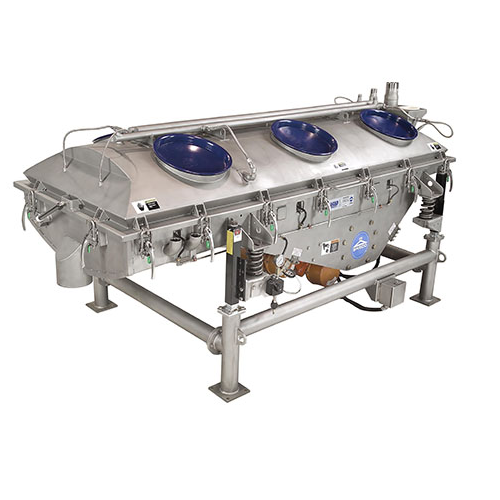 Dual-motion rectangular separator for pulp and paper industry