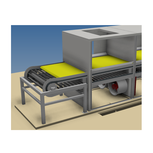 Belt dryer for large-scale continuous drying