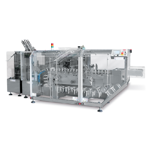 Horizontal cartoning machine for medium to high-speed production
