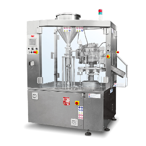 Small batch tube filling system for metal and plastic tubes