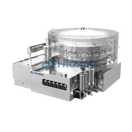 Ultrasonic pre-washing system for large infusion glass bottles