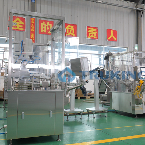 Pre-filled syringe plunger rod insertion and labeling system