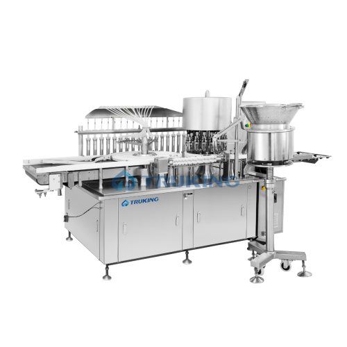 Oral liquid bottle filling & capping system