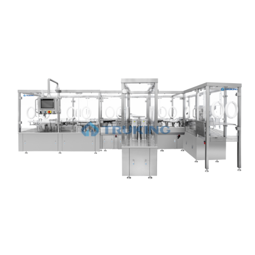 Vial filling and stoppering system for aseptic production