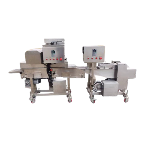 Batter and crumb coating system for chicken nuggets