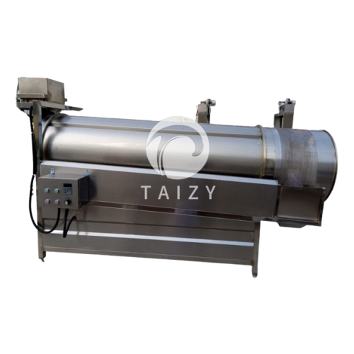 Continuous roller cleaning system for food production