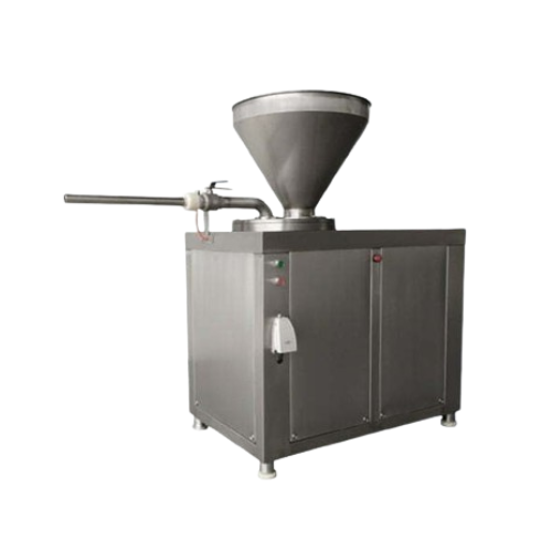 Hydraulic sausage stuffer for continuous filling