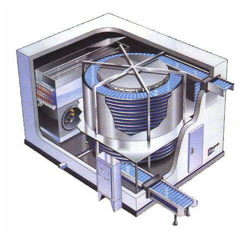 Industrial spiral freezer for quick-frozen food