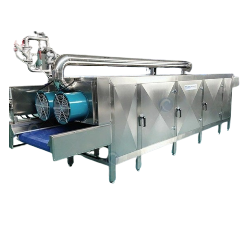 Continuous food washing and drying line for vacuum-packed products