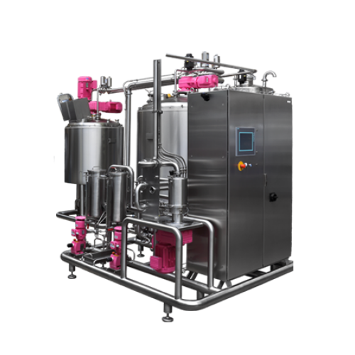 Inline blender for liquid ingredients