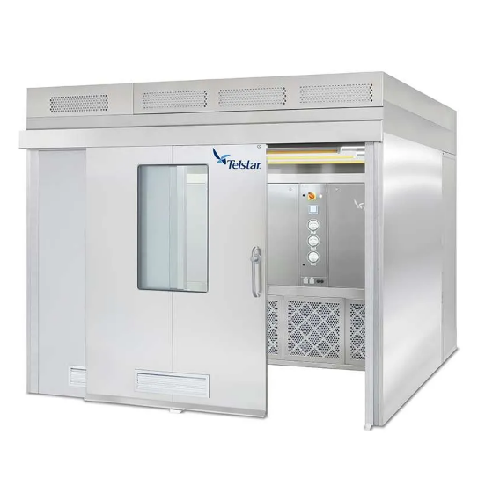 Downflow booths for hazardous material processing