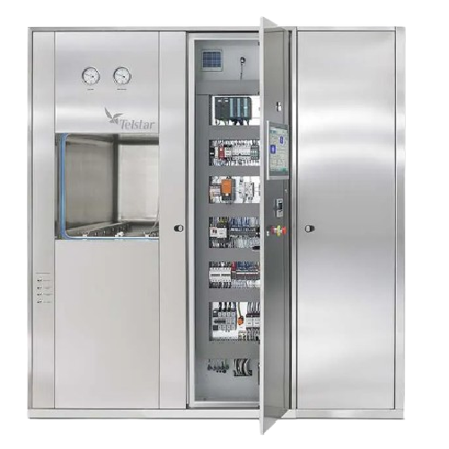 Saturated steam sterilizer for pharmaceutical production