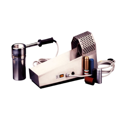 Manual heat shrink capsule applicator