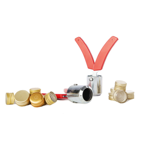 Semi-automatic capping solution for beverage and cosmetic bottles
