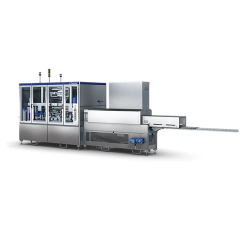 Shrink wrapping system for flex portion packages