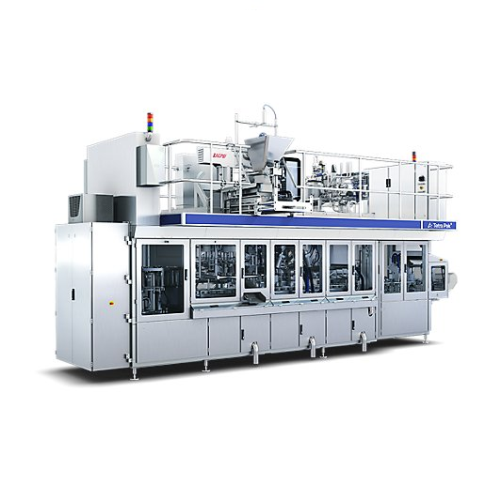 Compact filling system for retortable carton packages