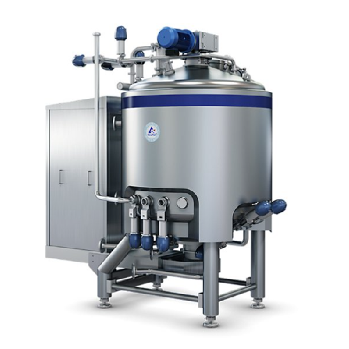 High shear mixer for emulsification and powder dissolving