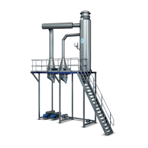 Continuous flash cooler for sweetened condensed milk