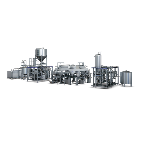 Continuous soya extraction unit