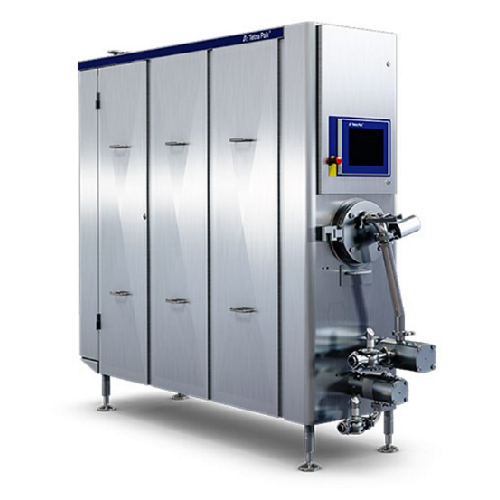 Continuous freezer for ice cream production