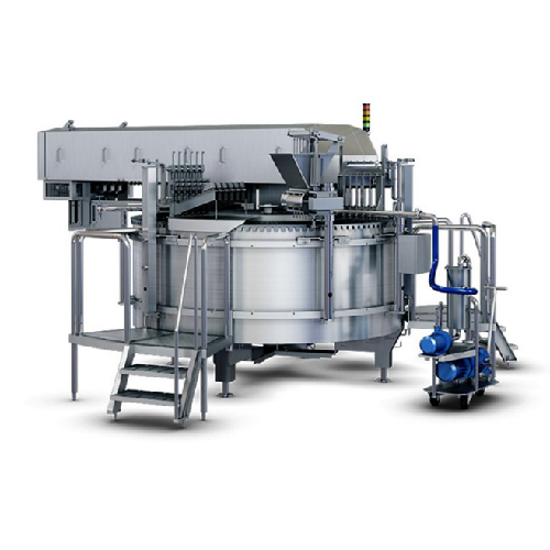 Rotary moulder for ice cream production