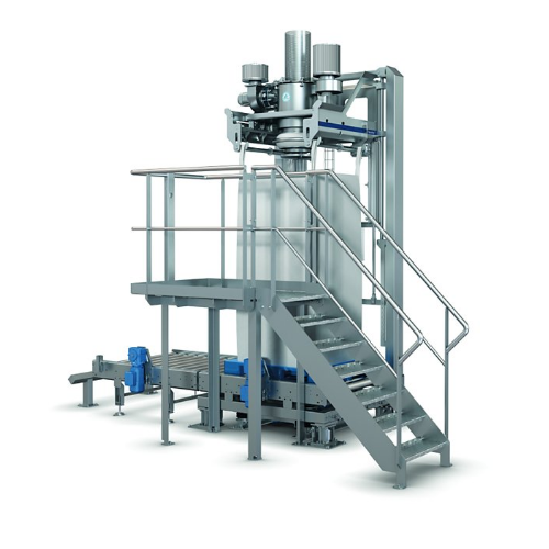 Big bag filler for granulated or powder components