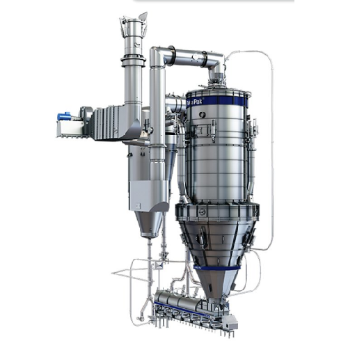 Spray dryer for heat-sensitive powders