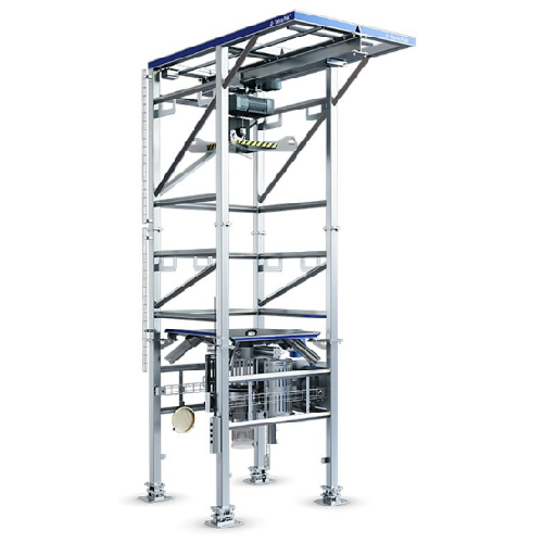 Big bag discharger for powder handling