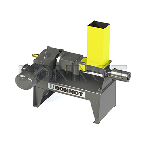 Single screw extruder for chemical catalysts and sealants