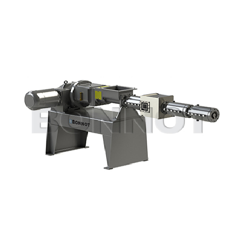 Vacuum extruder for high-viscosity materials