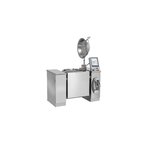 Integrated stirring cooking kettles for commercial kitchens
