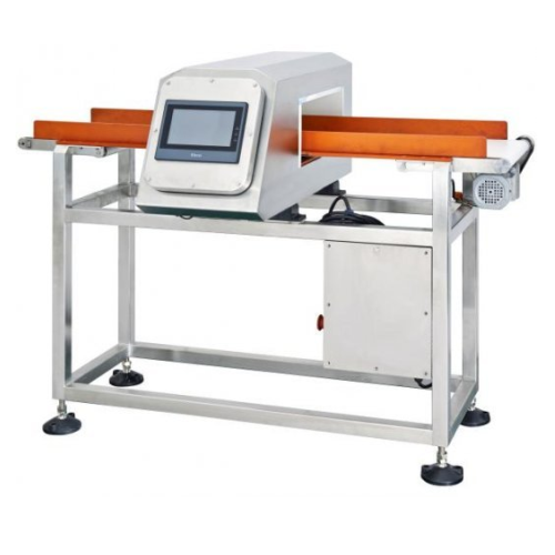 Industrial metal detector for packaged food products