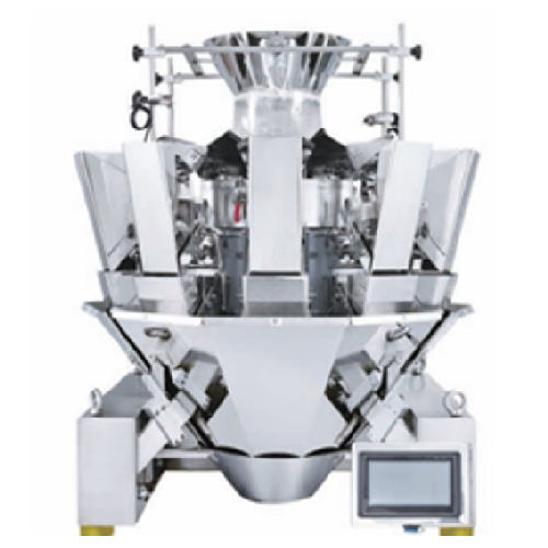 Multihead weighing system for dry free flowing products